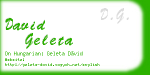 david geleta business card